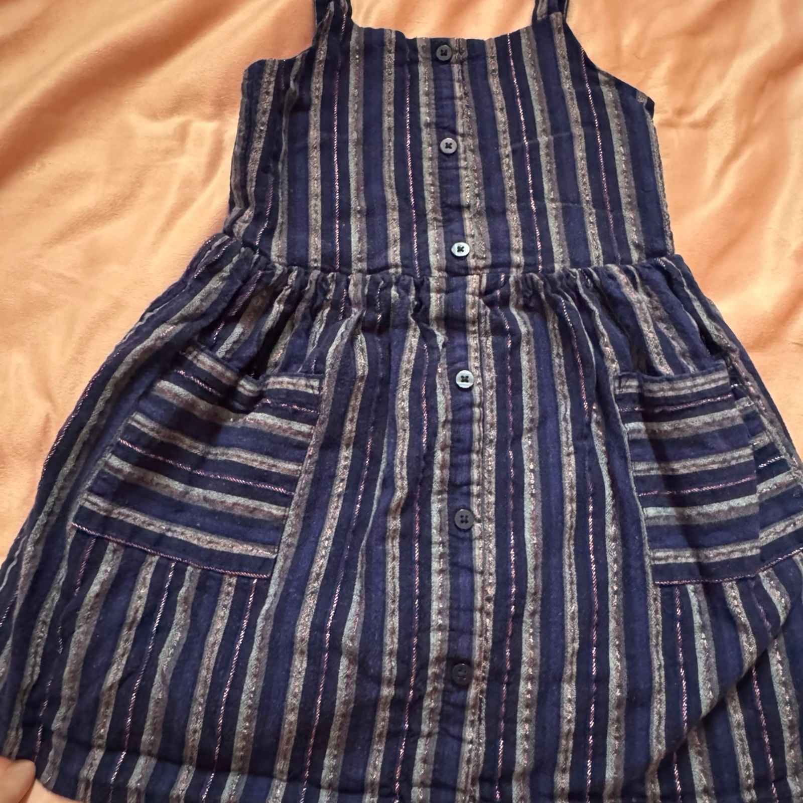 Cat & Jack Blue Striped Sundress, Size 5t
